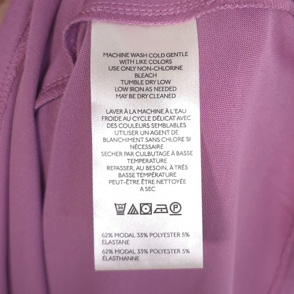 Anthropologie NEW Size M Turtleneck Ruched Midi Dress MAUVE Daily PRACTICE - Picture 15 of 15